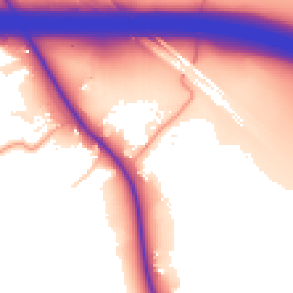 Daytime road noise heatmap for TN26 1AJ