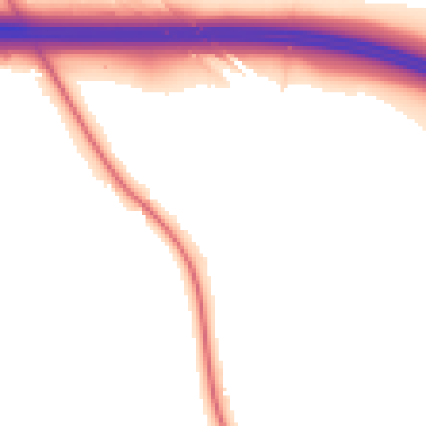 Night-time road noise heatmap for TN26 1AJ