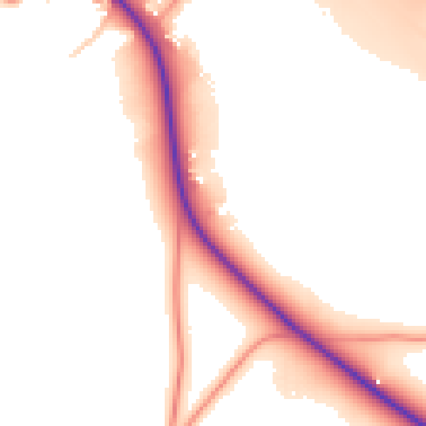 Daytime road noise heatmap for TN26 1AN