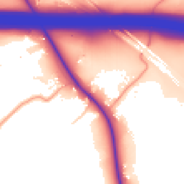Daytime road noise heatmap for TN26 1AP