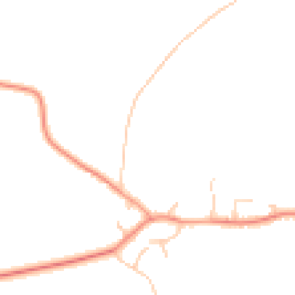 Daytime road noise heatmap for TN26 1AQ