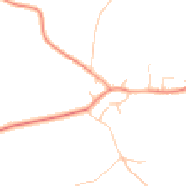 Daytime road noise heatmap for TN26 1AS