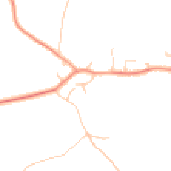 Daytime road noise heatmap for TN26 1AU