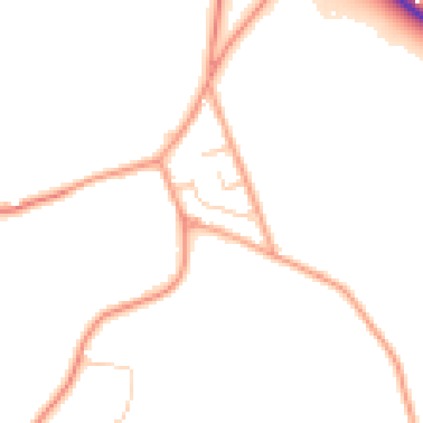 Daytime road noise heatmap for TN26 1DT
