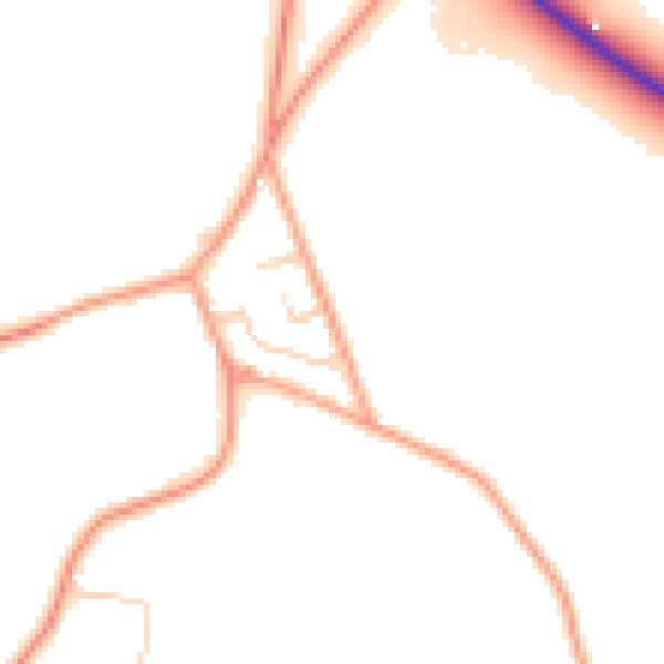 Daytime road noise heatmap for TN26 1DY