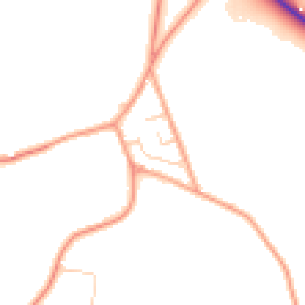 Daytime road noise heatmap for TN26 1EA