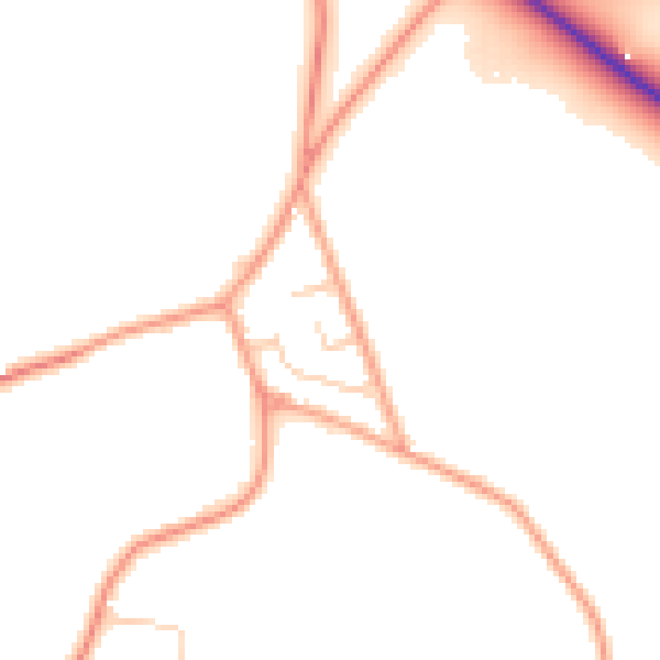 Daytime road noise heatmap for TN26 1EB