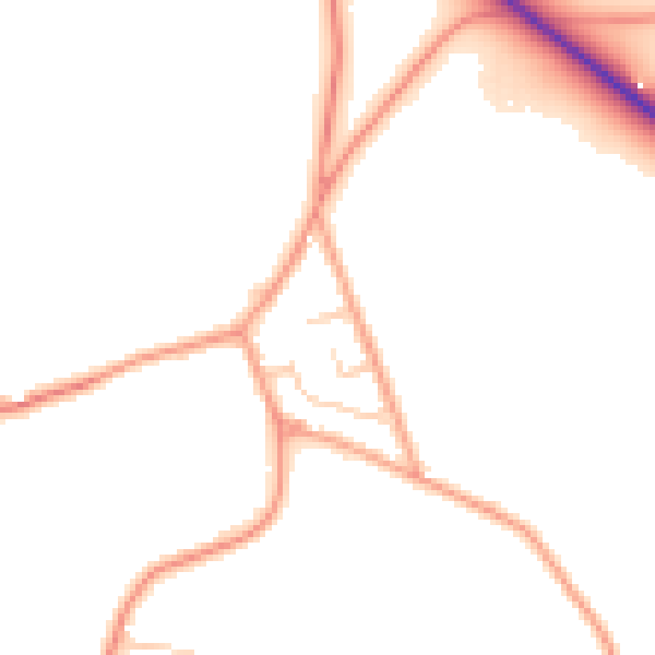 Daytime road noise heatmap for TN26 1ED