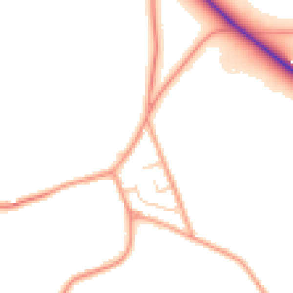 Daytime road noise heatmap for TN26 1EF
