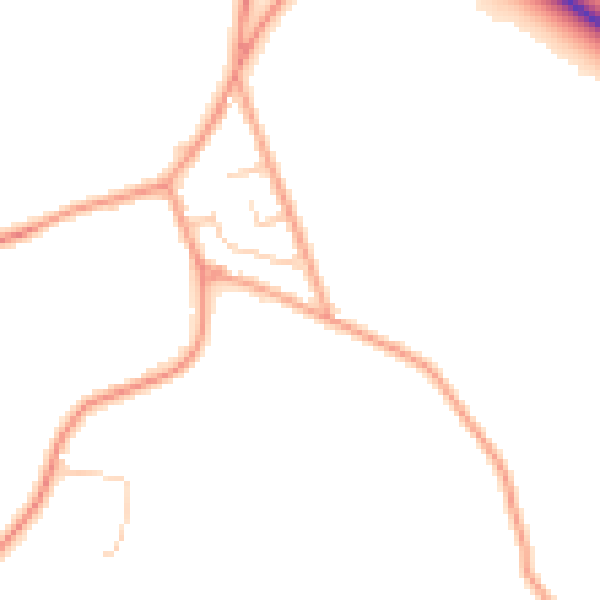 Daytime road noise heatmap for TN26 1EG