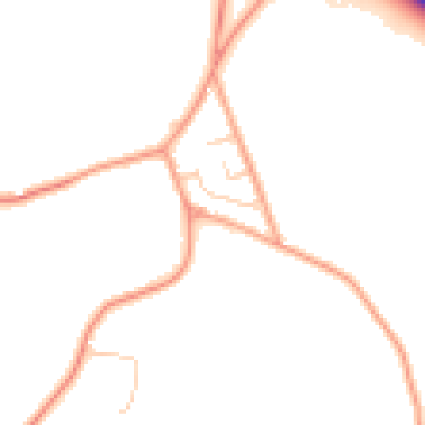 Daytime road noise heatmap for TN26 1EQ
