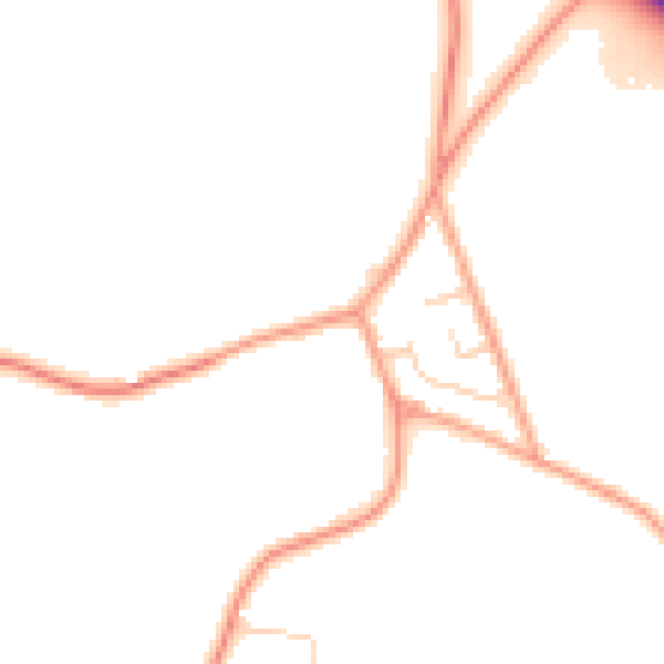 Daytime road noise heatmap for TN26 1ET
