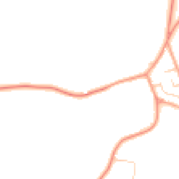 Daytime road noise heatmap for TN26 1EU