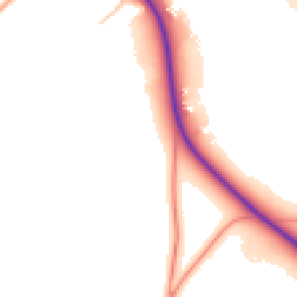 Daytime road noise heatmap for TN26 1HD