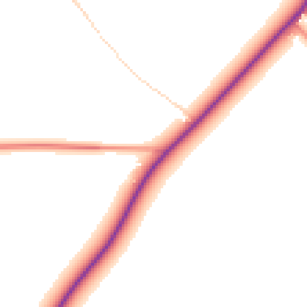 Daytime road noise heatmap for TN26 1JJ