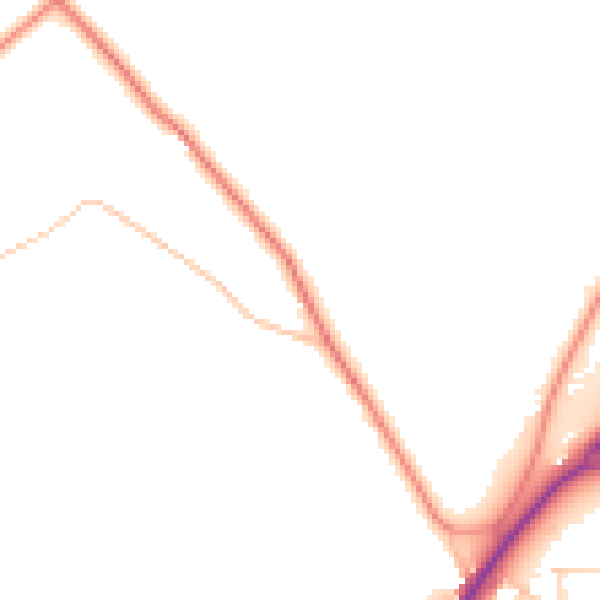 Daytime road noise heatmap for TN26 1JS