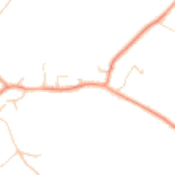 Daytime road noise heatmap for TN26 1LE