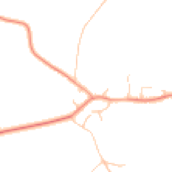 Daytime road noise heatmap for TN26 1LH