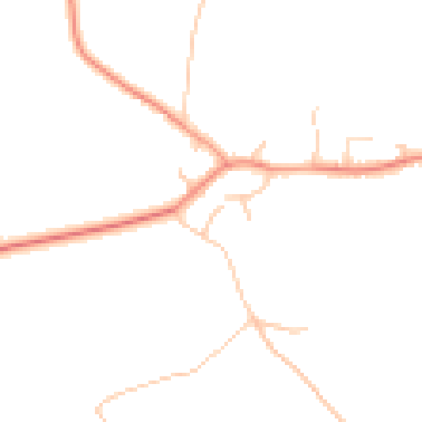 Daytime road noise heatmap for TN26 1NA