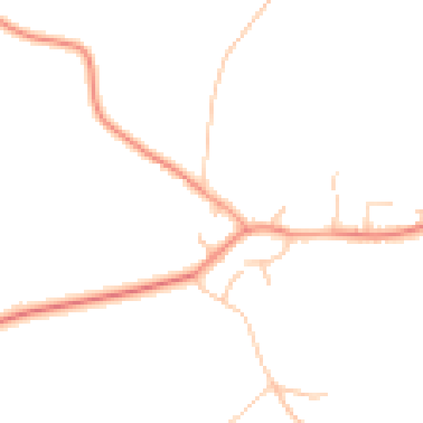 Daytime road noise heatmap for TN26 1ND