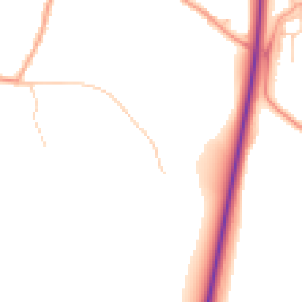 Daytime road noise heatmap for TN26 1NH