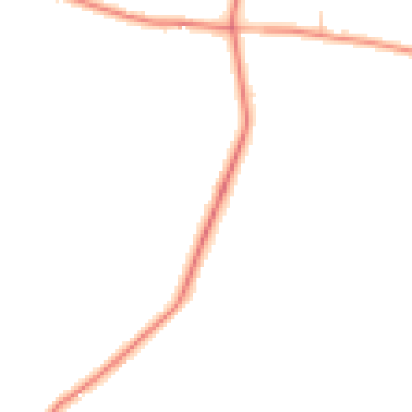 Daytime road noise heatmap for TN26 1NJ