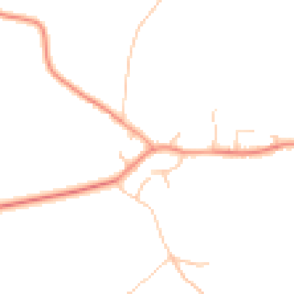 Daytime road noise heatmap for TN26 1NP