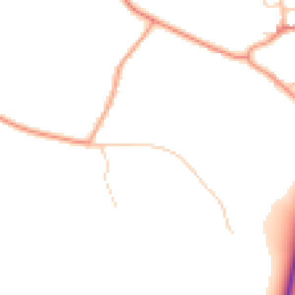 Daytime road noise heatmap for TN26 1NQ