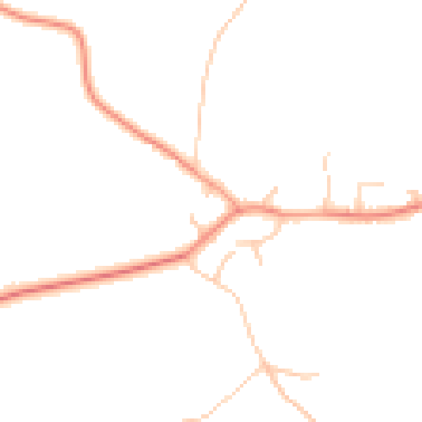 Daytime road noise heatmap for TN26 1NR