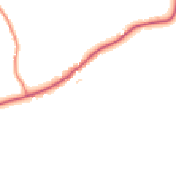 Daytime road noise heatmap for TN26 2AA