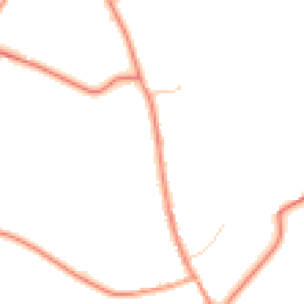 Daytime road noise heatmap for TN26 2AE