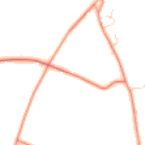 Daytime road noise heatmap for TN26 2AL