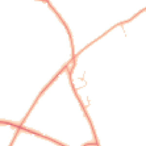 Daytime road noise heatmap for TN26 2AU