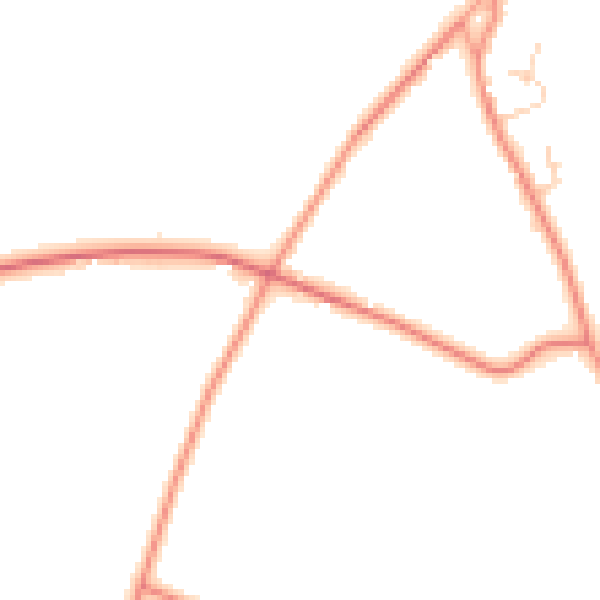 Daytime road noise heatmap for TN26 2AW