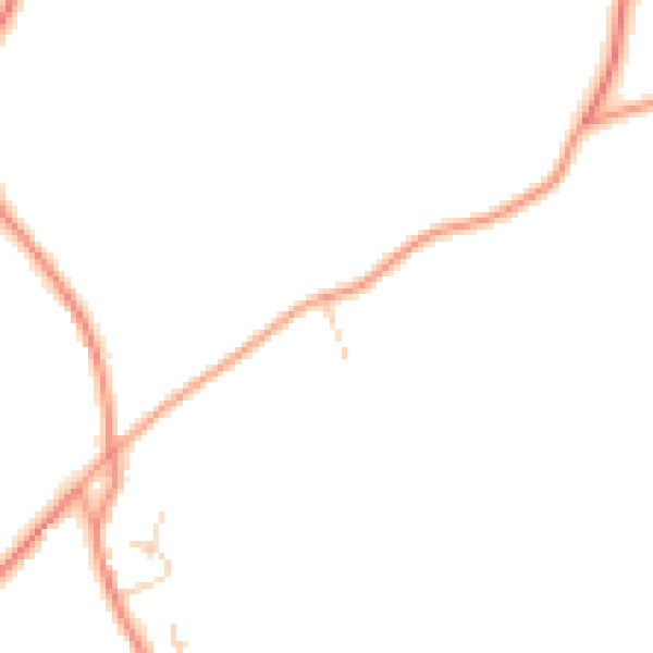 Daytime road noise heatmap for TN26 2BS