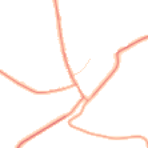 Daytime road noise heatmap for TN26 2BU