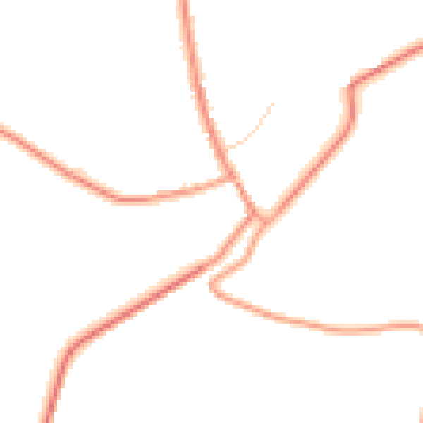 Daytime road noise heatmap for TN26 2BZ