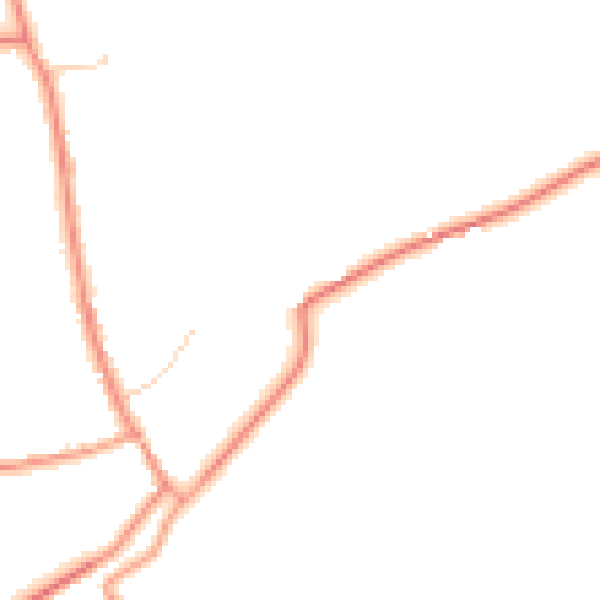 Daytime road noise heatmap for TN26 2DE