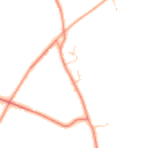 Daytime road noise heatmap for TN26 2DL