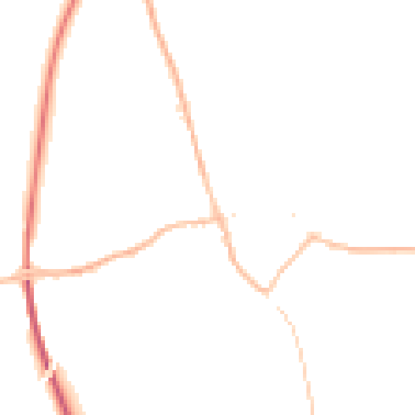 Night-time road noise heatmap for TN26 2DS