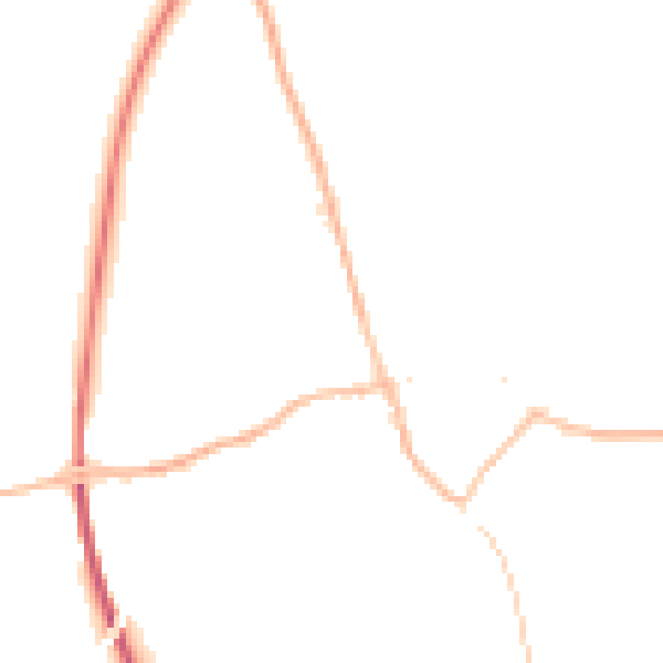 Night-time road noise heatmap for TN26 2EZ