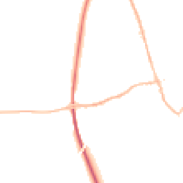 Night-time road noise heatmap for TN26 2FJ