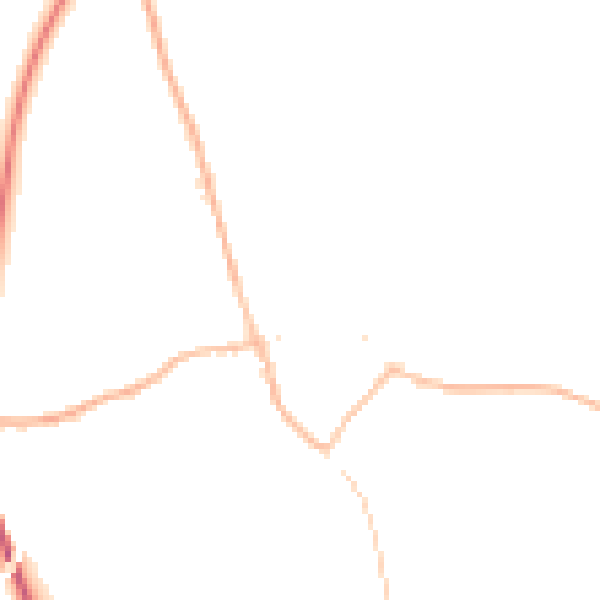 Night-time road noise heatmap for TN26 2HB