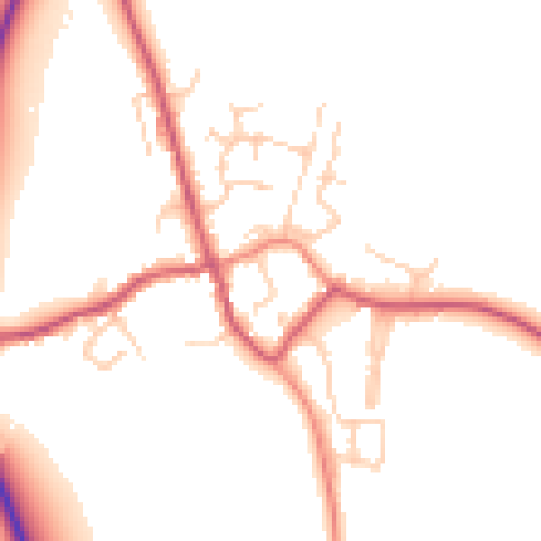 Daytime road noise heatmap for TN26 2HD