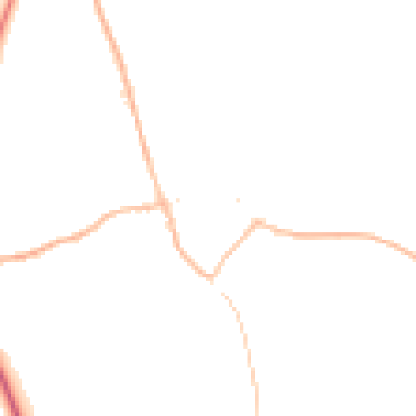 Night-time road noise heatmap for TN26 2HD