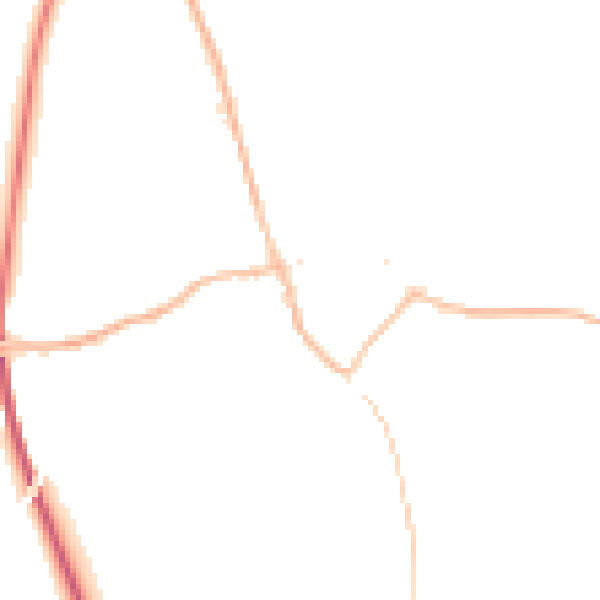 Night-time road noise heatmap for TN26 2HE