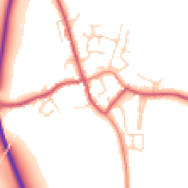 Daytime road noise heatmap for TN26 2HF