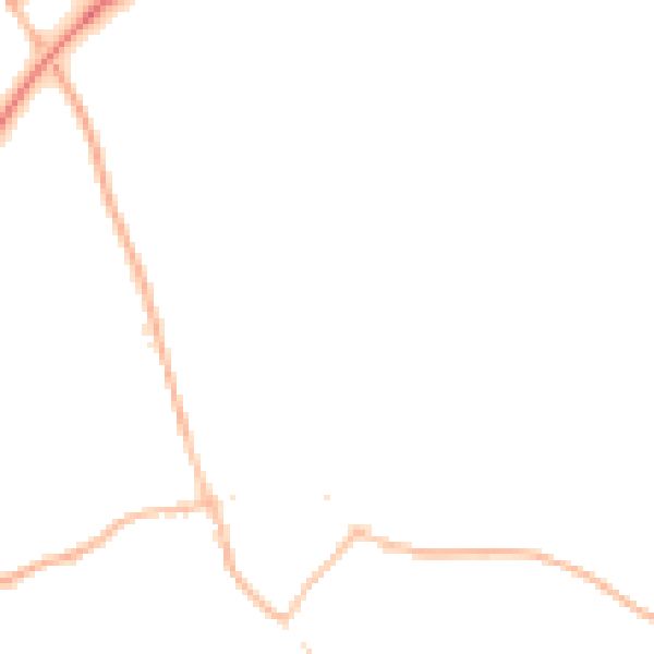 Night-time road noise heatmap for TN26 2HH