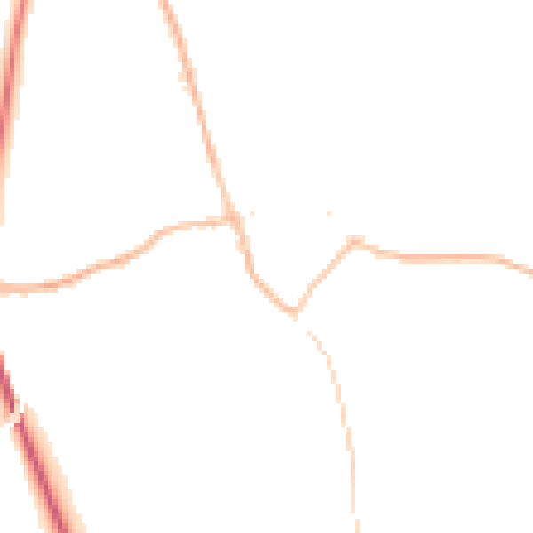 Night-time road noise heatmap for TN26 2HQ