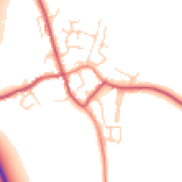 Daytime road noise heatmap for TN26 2HU